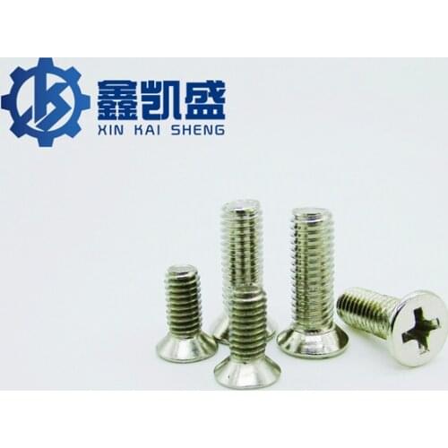 100PCS M1.4 GB819 Cross Groove Countersunk Head Machine Screw Nickel Plated / Black / Stainless Steel 304 Computer Service Screw