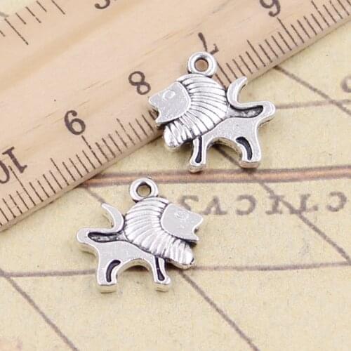 20pcs Charms Lion 16x15mm Tibetan Silver Color Pendants Antique Jewelry Making DIY Handmade Craft