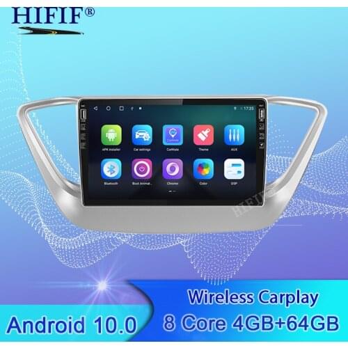 2G+32G Android 10 4G Car Radio Multimedia audio Player GPS Navigation For Hyundai Solaris 2 Verna 2017 2018 no 2 din
