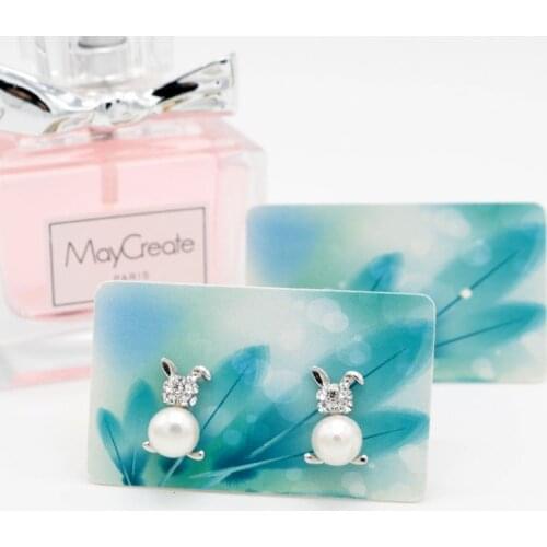 Factory Cheap Jewelry Packaging Display Card Tags Wholesale 500pcs/lot White Cardboard Paper Jewelry Stud Earrings Packing Cards