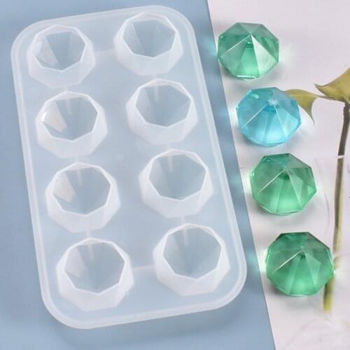 Crystal Epoxy Resin Mold Diamond Shaped Gem Necklace Pendant Casting Silicone Mould DIY Crafts Jewelry Making Tool