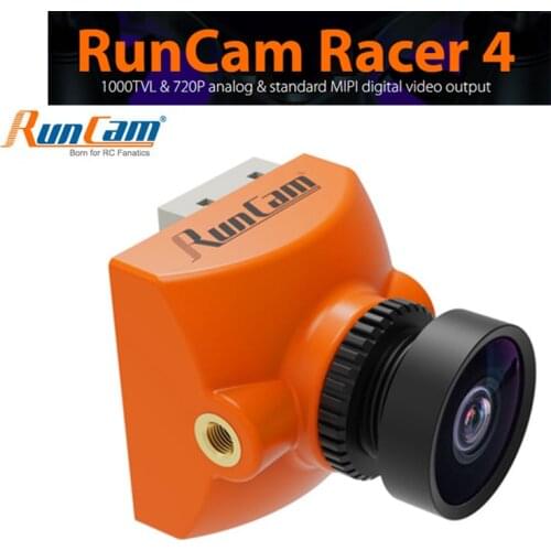 RunCam Racer 4 Camera 1000TVL 720P Analog Digital Super WDR CMOS 1.8mm 8MP 160 Degree FOV Mini FPV Camera for RC Racing Drone