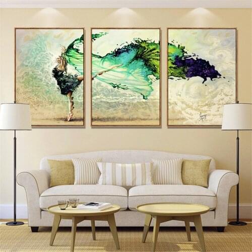 3 PCS Beauty Girl Abstract Canvas Painting Wall Art Nordic Posters and Prints Canvas Painting for Living Room Modern Home Decor