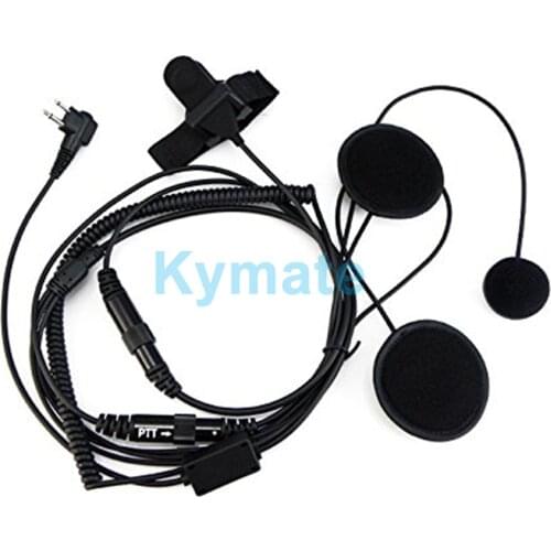 Full Face Helmet Motorcycle Motorbike Headset/Earpiece with Boom Mic & Finger PTT for MOTOROLA Radio P040, P080, PR400, PRO2150