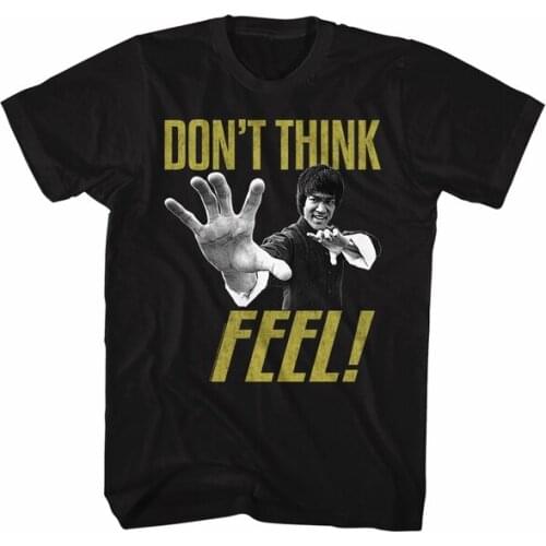 Don't Think Feel. Bruce Lee Mens T Shirt Summer Cotton Short Sleeve O-Neck Adult T Shirt New S-3XL