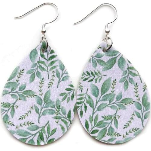New Fashion Printing Leather Earrings Cute Earrings For Women Jewellery Accessories