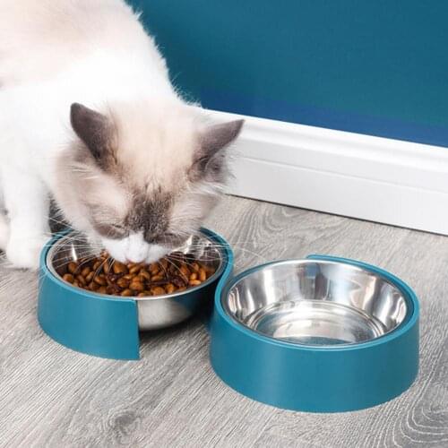 Pet Feeding Bowls Creative Cat Puppy Food Water Feeding Double Bowls Non-skid Feeder Pet Tableware Supplies