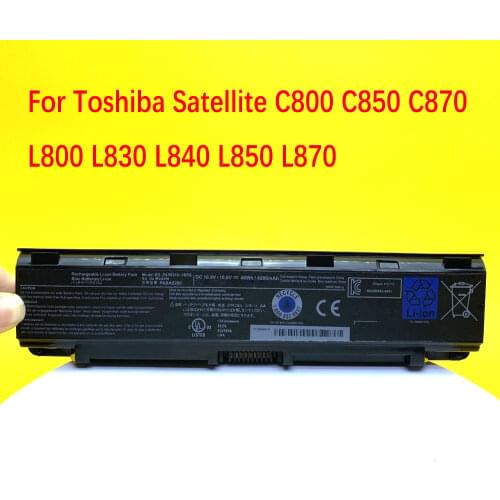 Original PA5024U Laptop Battery For Toshiba Satellite C800 C850 C870 L800 L830 L840 L850 L855 L870 PA5025U PA5024U-1BRS PABAS260