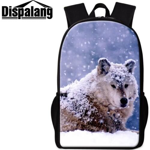 Animals Wolf Horse Lion Tiger Backpacks For Teenage Boys School Bags 16 Inch Large Capacity Mens Cool Bagpack Children Mochila
