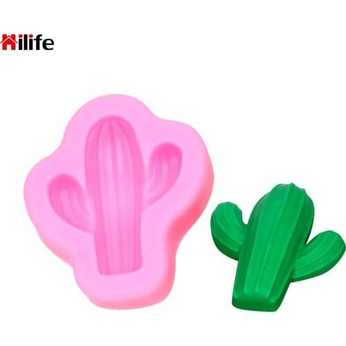 Chocolate Confectionery Pudding Mold 3D Cactus Shape Silicone Fondant Mold Baking Tool DIY Cake Decorating Tools