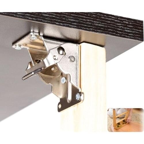 90 Degrees Folding Cabinet Door Hinges Dining Table Lift Support Connection Cabinet Hinges Furniture Hardware Accessories