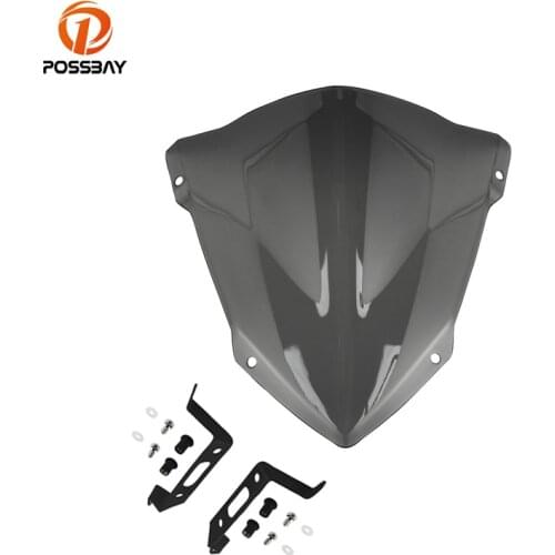 POSSBAY Motorcycle Windshield Wind Deflectors Front Windscreen Motor Accessories for YAMAHA MT-07 FZ-07 MT 07 FZ 07 2018-2020