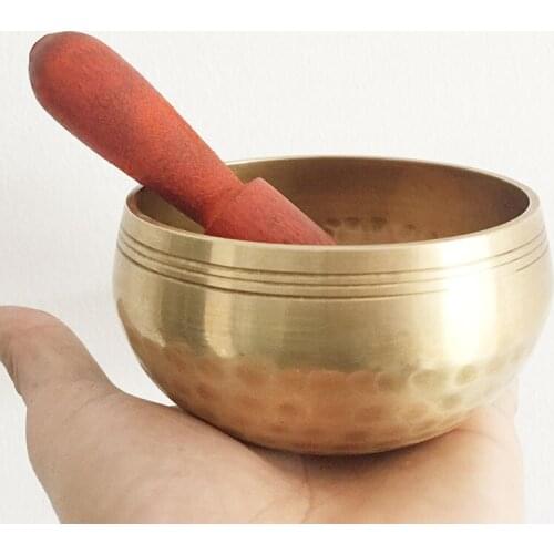 Best Quality Manufacturer 9.5cm diameter Brass Hand Hammered Tibet Singing Bowls