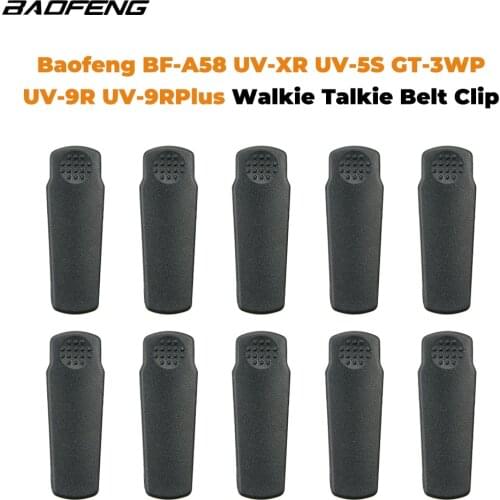 10Pcs Baofeng BF-A58 UV-XR UV-5S GT-3WP UV-9R UV-9RPlus Walkie Talkie Belt Clip