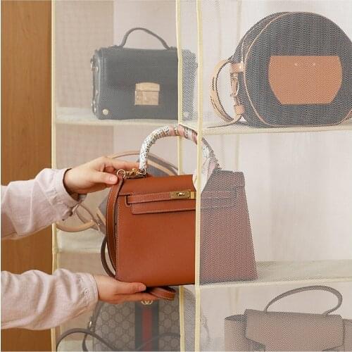 Hanging Organizers Wardrobe Storage Handbag Oganizer Wrdrobe Three-dimensional Handbag For Closet Dust-Proof Storage Bag