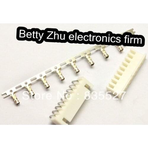 100pca/lot XH2.54-9P 9PIN terminal block 2.54MM pitch connector : plug + plastic bending needle socket + terminal
