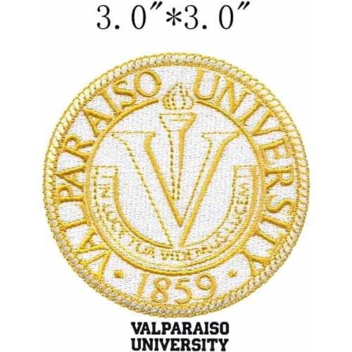 Valparaiso University Seal 3" wide embroidery patch for stickers for clothes/ribbon embroidery/jersey patch