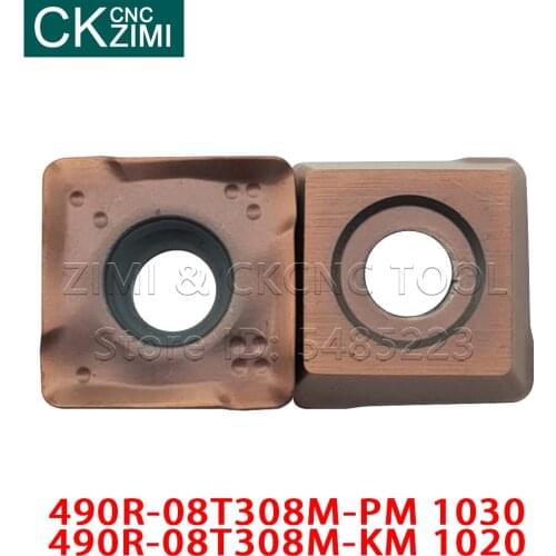 490R-08T308M-PM 1030 490R-08T308M-KM 1020 carbide milling inserts Milling Turning Tools Carbide Inserts Blades Cutting CNC Tool