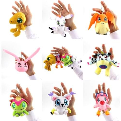 8styles Digimon Plush Toy Patamon Palmon Piyomon Tailmon Gomamon Koromon Gabumon Agumon Soft Stuffed Doll Plush Pendant Keychain