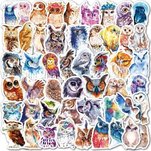 50pcs Watercolor Cat Stickers For Notebooks Stationery Notepad Laptop Cute Sticker Vintage Scrapbooking Material Craft Supplies