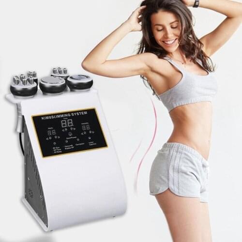 Button Version 5 In1 Fat Burning Ultrasonic 40K Cavitation Radio Frequency Beauty Machine Skin Tightening RF Face Body Slimming