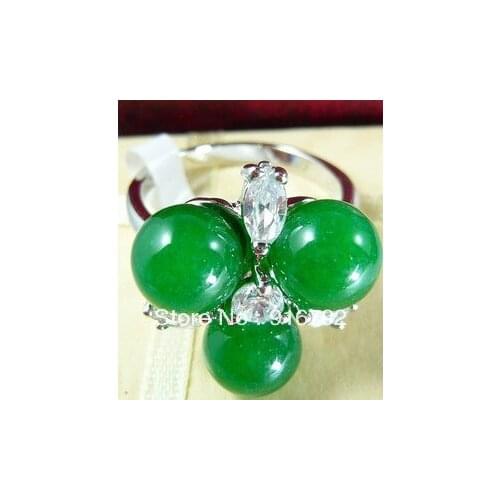 Free shipping P&P *******Stunning 8mm green purple blue stone black stine 18KGP ring (US size 6,7,8,9exit)