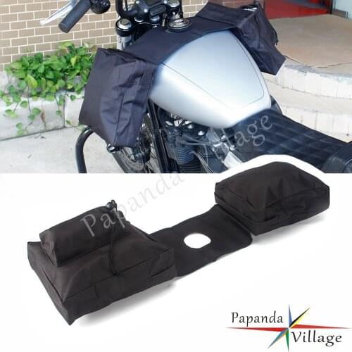 Motorcycle ATV Fuel Tank Side Bag Saddlebags Off-road Quad Bike Universal Saddle Bag Snowmobile Cup Holder Pocket Storage Black