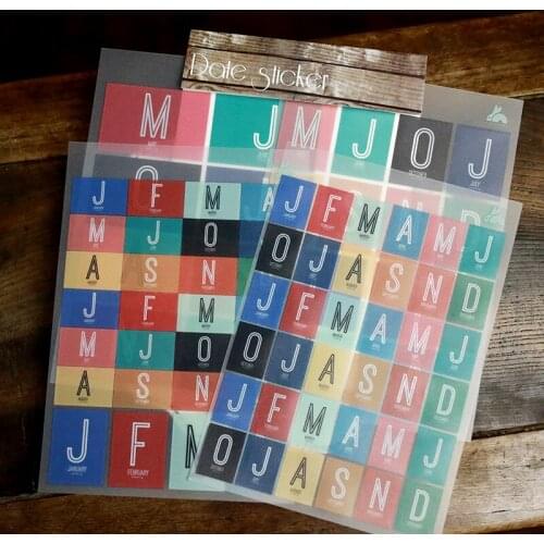 Morandi color payment month hand account sticker sulfuric acid paper sticker four into D050