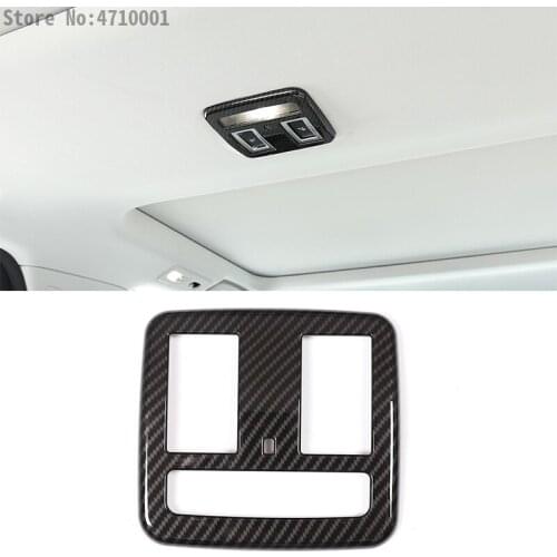 For Land Rover Discovery 5 2017 2018 Auto Accessories ABS Carbon Fiber Car Roof Rear Roof Reading Light Frame Trim
