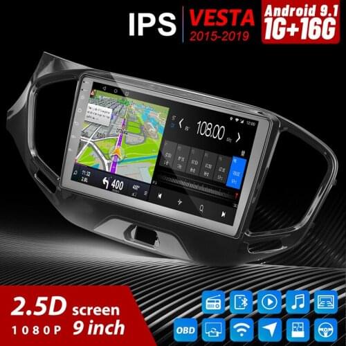 For Russia Lada Vesta 15-19 9-Inch Android9.1 Navigation Machine Car stereo Multimedia Video Player Android Navigation GPS FM