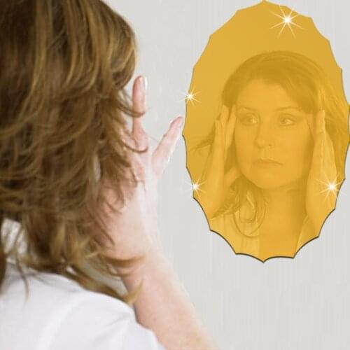 [ Fly Eagle ] New Hot Modern Creative Gold Mirror Geometric Acrylic Wall Bedroom Living Room Stickers Decor DIY