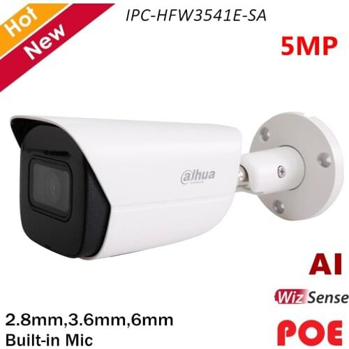 Dahua POE IP Camera 5MP Lite AI IR Fixed focal 2.8mm 3.6mm lens Optional Bullet Camera IOS Android Mobile View and Onvif