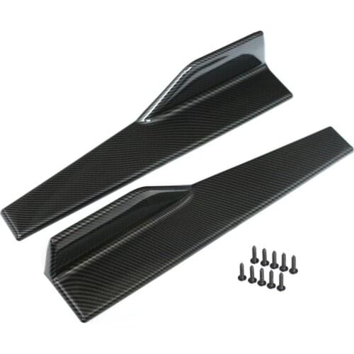 Pack of 2 Car Sedan Blade Side Skirts Strake Extension Splitters Trim Length: 17.7 inch