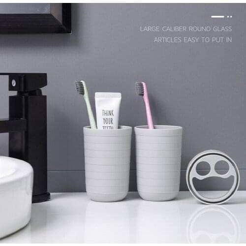 Creative Portable Brushing Teeth Cup Set Lover Travel Washing Cup toothpaste toothbrush Partition Storage Box 2 Cups