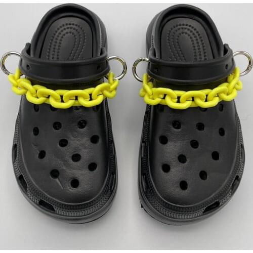 1 PCS Fashion Acrylic Shoe Chain DIY Decoration For Women Croc Clog Shoe Charm Punk Shoe Jewelry Backpack Handbag Accessories