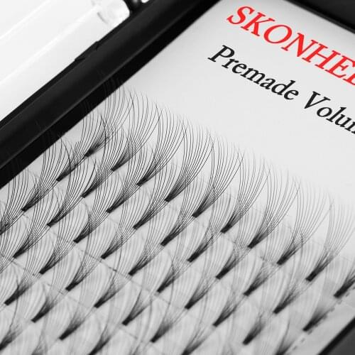 Fashion 12 Lines 3D~10D Russian Premade Volume Fans Eyelashes Extension D Curl 0.07 Thickness Heat Bonded Eyelashes Makeup Tools