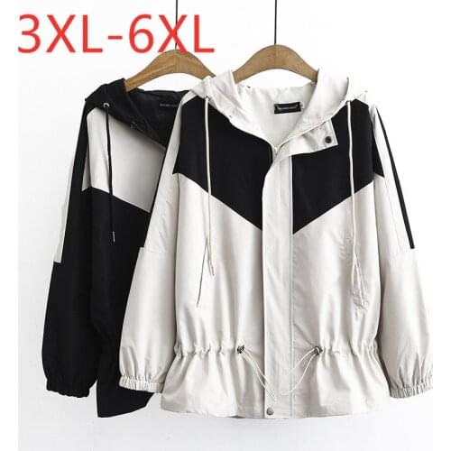 New 2021 ladies spring autumn plus size hoodie jacket for women large loose long sleeve pocket zipper white coat 3XL 4XL 5XL 6XL