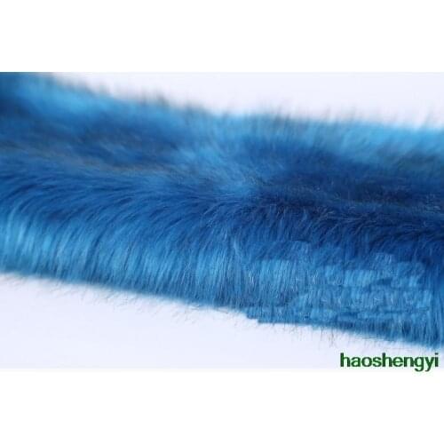 Extra thick dyed 5cm imitation fox fur plush fabric, high-grade imitation fur clothing fabric