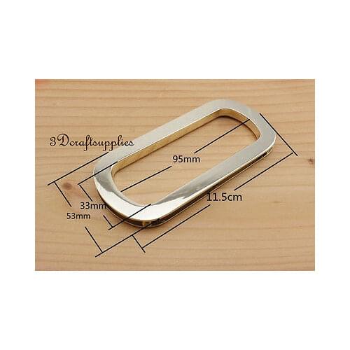 A pair 4.5 inch (Inner diameter) Golden Oval metal purse handle K125