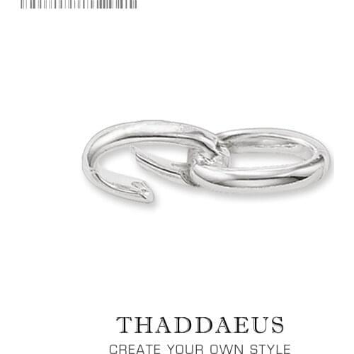 Spring Buckle Charms Carriers 925 Sterling Silver Trendy Gift Fit Necklace, Europe Glam Jewelry Soul Gift For Women