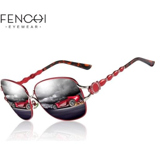 FENCHI Polarized Womens Sunglasses 2020 Alloy UV400 High Quality Retro Sun Glasses Driving Eyewear For Men/Women