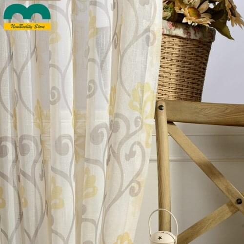 Modern Simple Curtains for Living Dining Room Bedrooms European Style Printed Curtains Screen Fashion Modern Tulle Custom Made