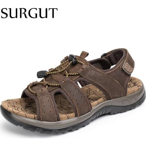 SURGUT Men's Leather Sandals