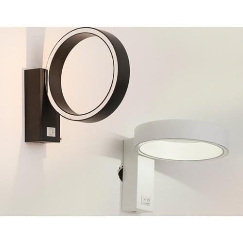 LED Acrylic Ring Wall Lamp Modern Creative Bedroom Beside Wall Light Indoor Living Room Dining Room Corridor Deco Light Fixtures