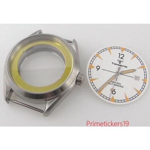 Tandorio Brand Wristwatch Accessories Parts 41mm Watch Case 33.5mm Luminous Dial Hands