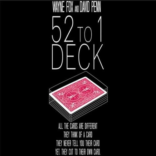 The 52 to 1 Deck (Gimmicks) - Card Magic Tricks Illusions Close up Magic Mentalism Magician Decks Fun