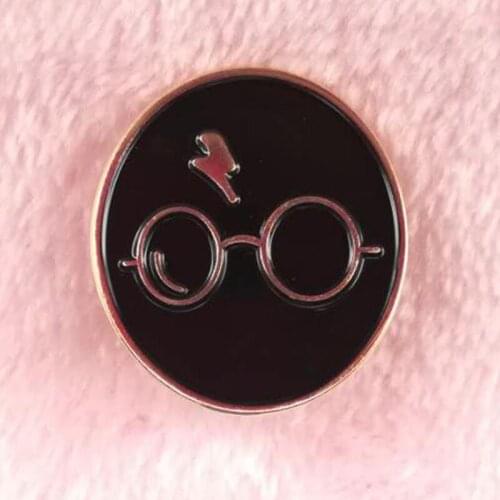 Magic glasses and scar pin dark cute wizardry accessory