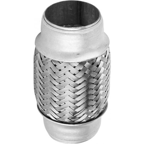 Durable Stainless Steel SS Double Braided Flex Pipe Exhaust Adaptor Piping 1.5 Exhaust Adaptor Car Accessories