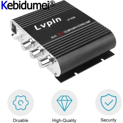 1pcs Newest HiFi Sliver LVPIN-LP-838 12V 200W CD MP3 Car Motor Boat Audio Stereo Bass Speaker AMPLIFIER BOOSTRER Vehicle