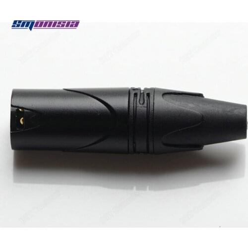 10pcs-1000pcs New XLR Male Connector 3Pins Copper Gold Console Microphone Inside Thread Cable Plug For Ji Cheng